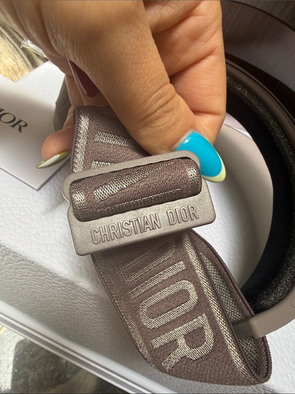 Dior Visor - DiorClub V1U - Mink Gray New w Box - Picture 14 of 17